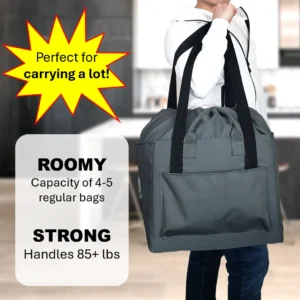 Structured Drawstring Bag (15"x12"x9")